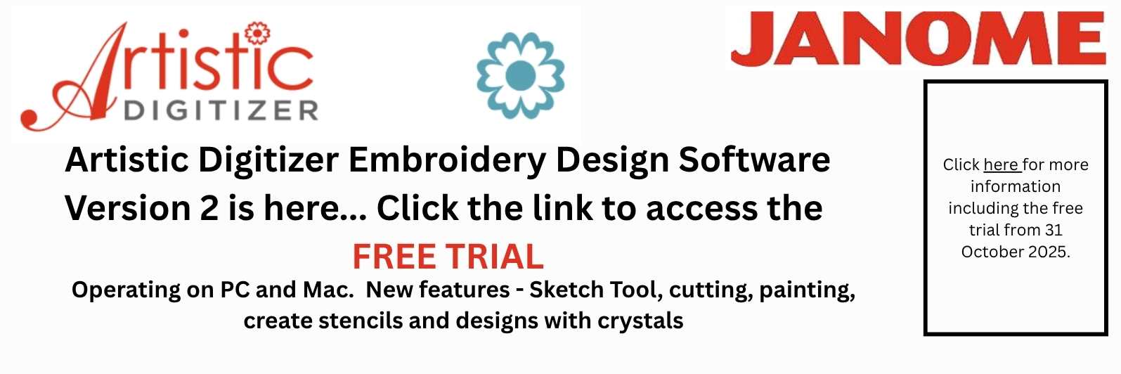 Janome Artistic Digitizer Oct 25